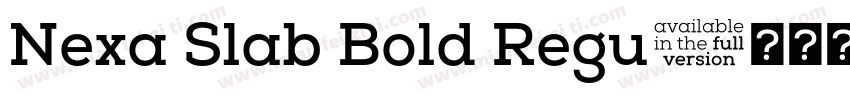 Nexa Slab Bold Regu字体转换